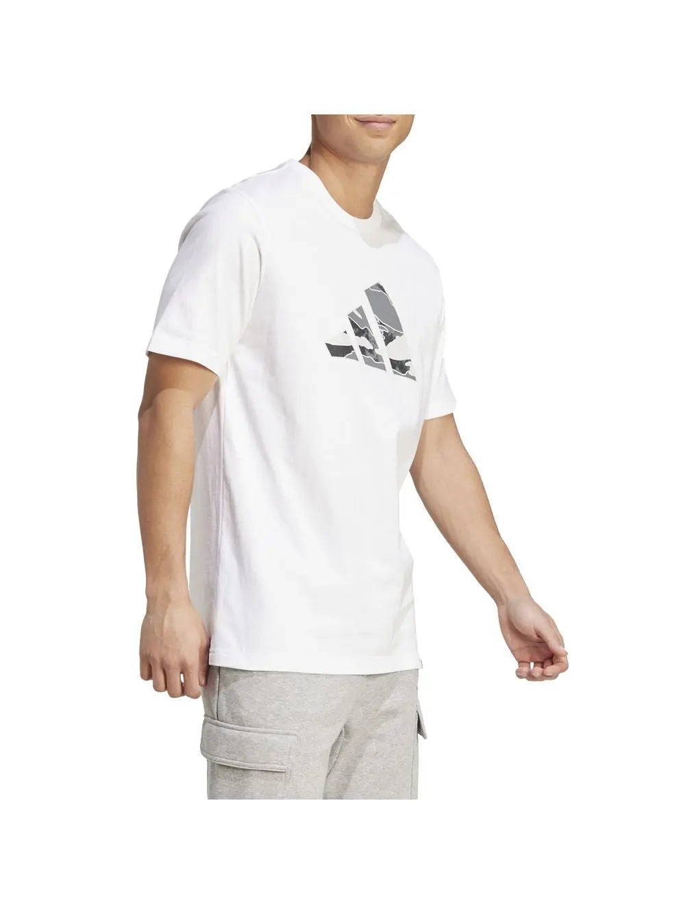 T-shirt Adidas CAMO LOGO Uomo - Bianco