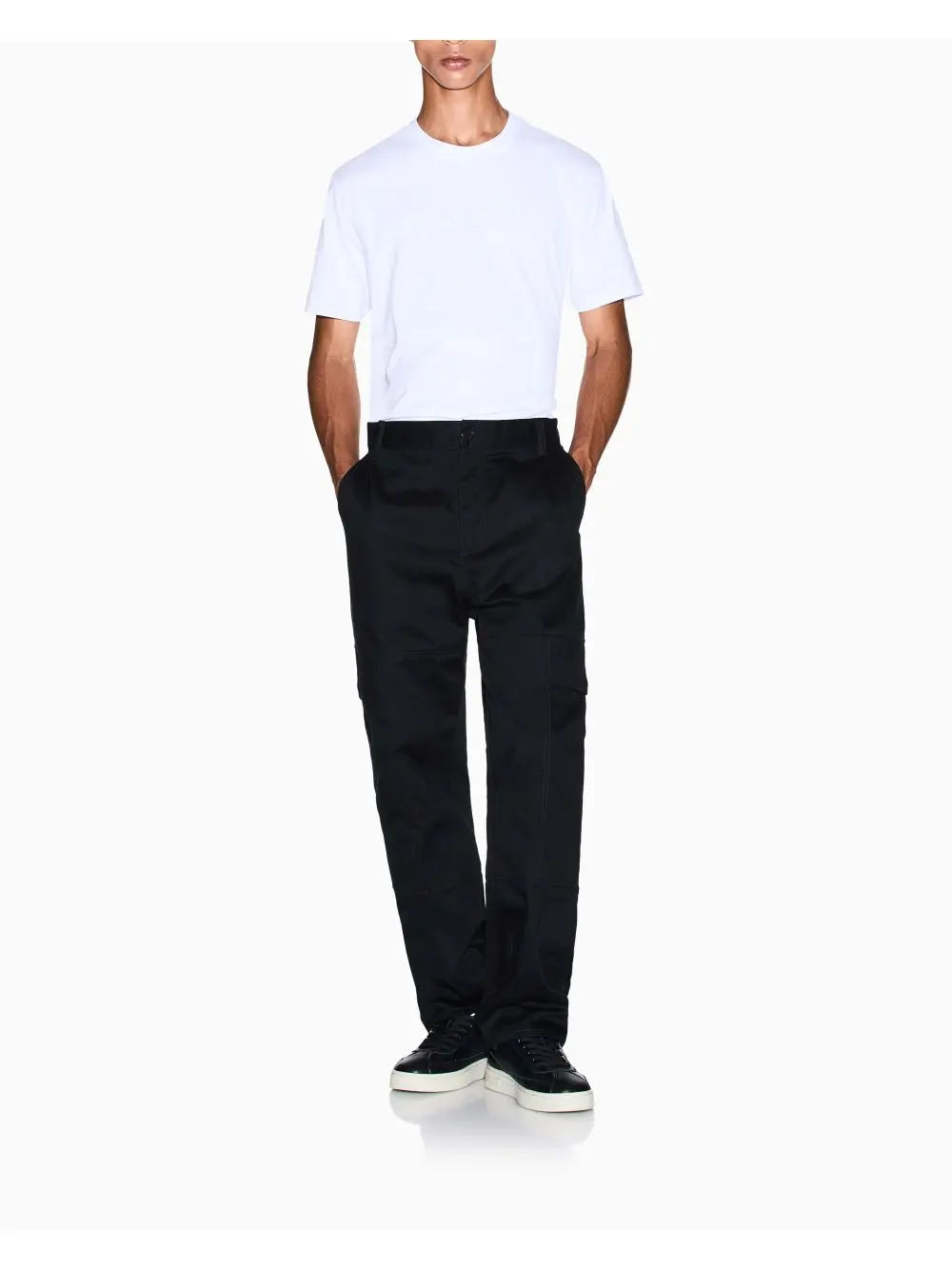 T-shirt Armani Regular Fit in Jersey di Cotone Uomo - Bianco