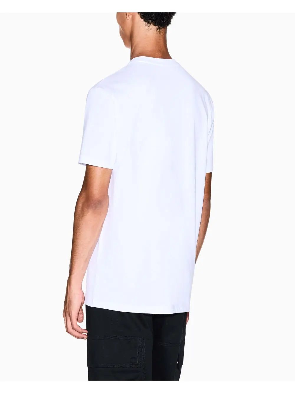 T-shirt Armani Regular Fit in Jersey di Cotone Uomo - Bianco