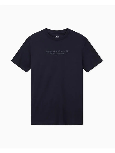 T-shirt Armani Regular Fit in Jersey di Cotone Uomo - Navy