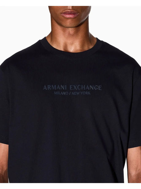 T-shirt Armani Regular Fit in Jersey di Cotone Uomo - Navy