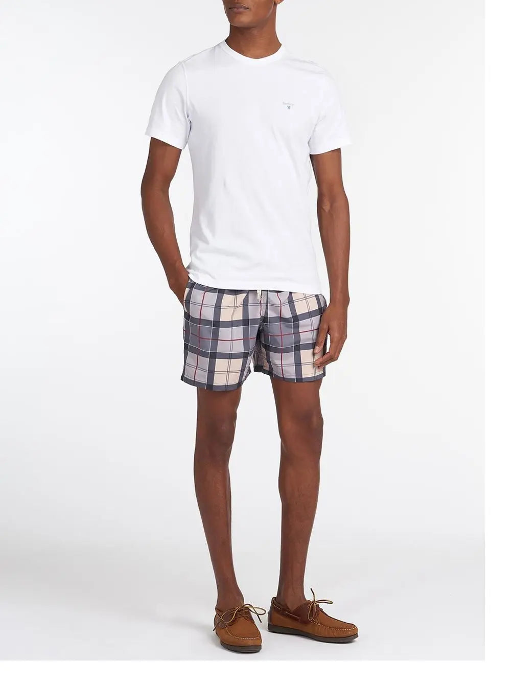 T-shirt Barbour Aboyne tartan Uomo - Bianco