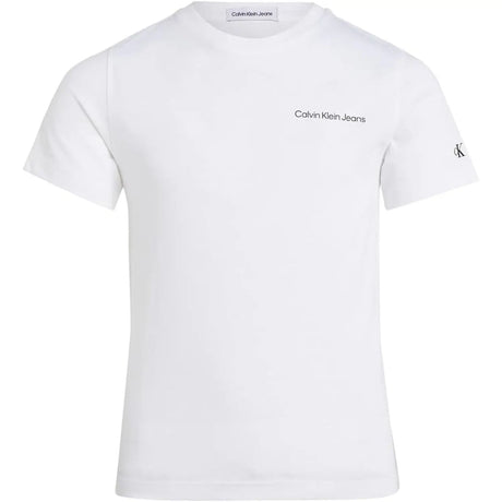 T-shirt CALVIN KLEIN Bambino CHEST INST. LOGO Bianco CALVIN KLEIN  Angolo dello Sport