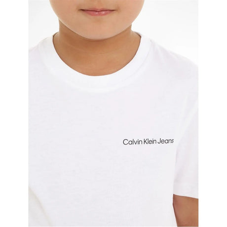T-shirt CALVIN KLEIN Bambino CHEST INST. LOGO Bianco CALVIN KLEIN  Angolo dello Sport