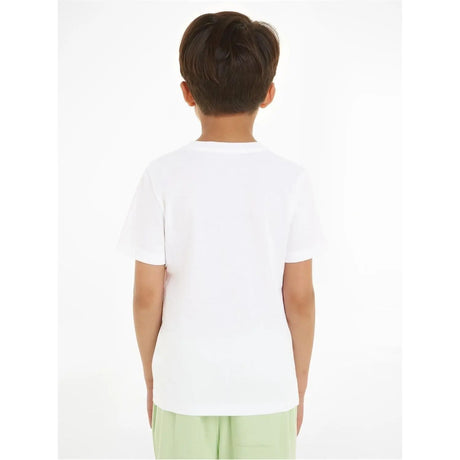 T-shirt CALVIN KLEIN Bambino CHEST INST. LOGO Bianco CALVIN KLEIN  Angolo dello Sport