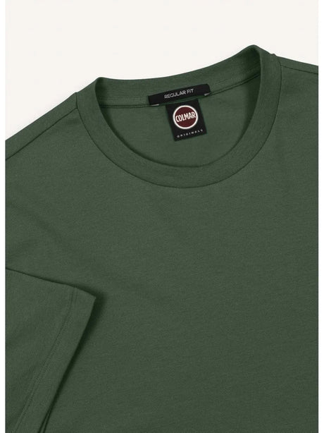 T-shirt Colmar logata in piqué di cotone Uomo - Verde