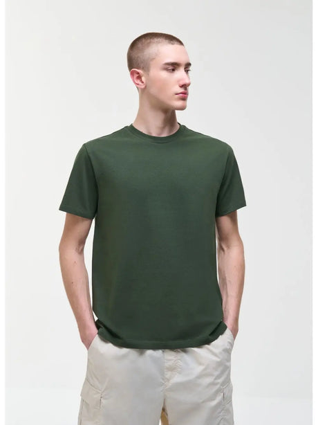 T-shirt Colmar logata in piqué di cotone Uomo - Verde