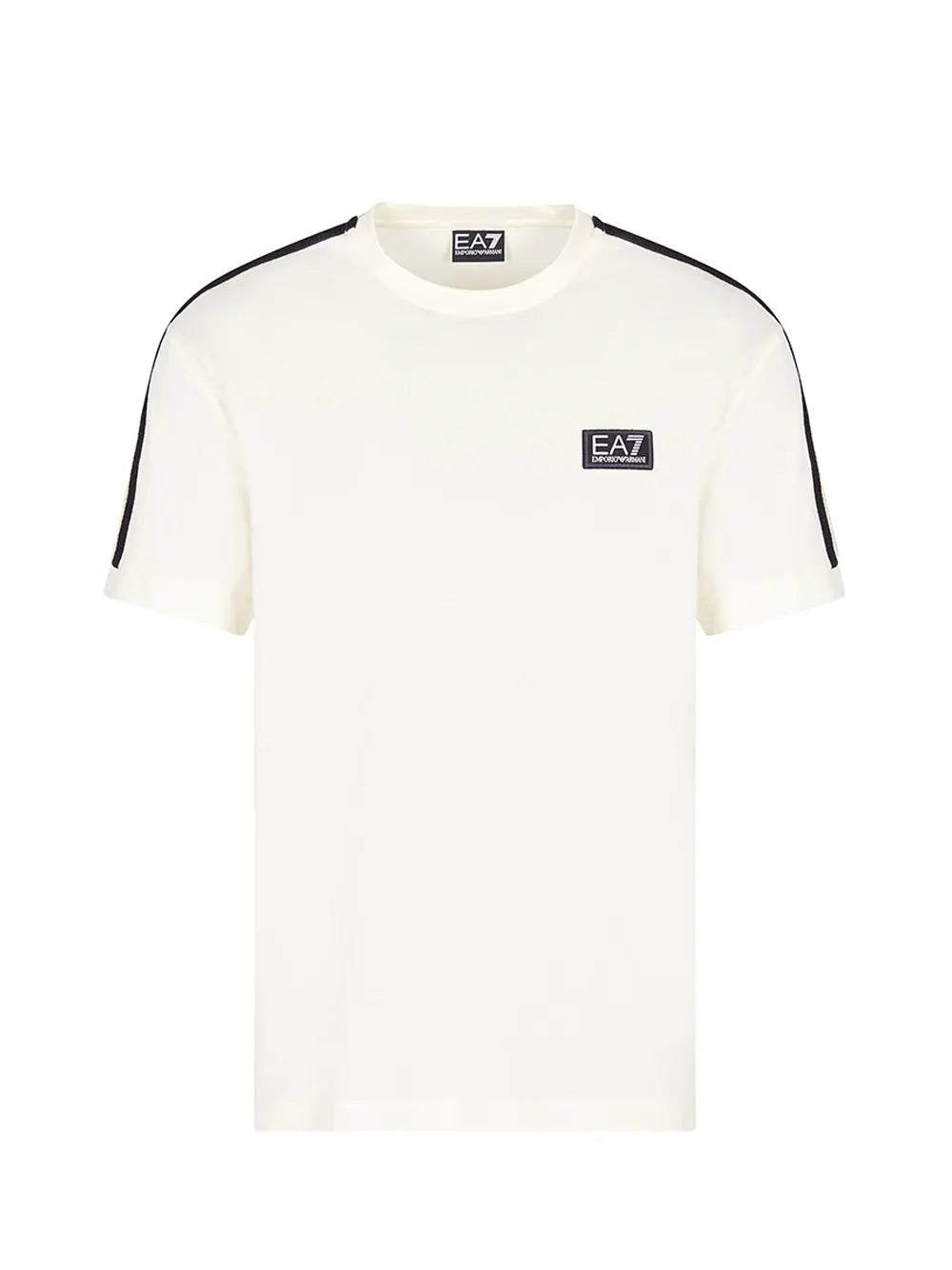 T-shirt Ea7 Train Logo Braided Tape Uomo - Bianco