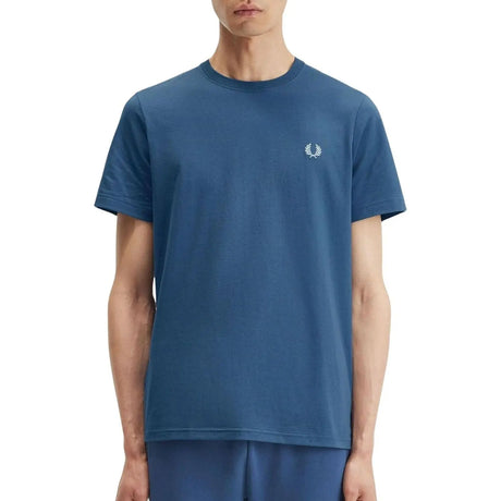 T-shirt FRED PERRY Uomo CREW NECK Blu FRED PERRY  Angolo dello Sport