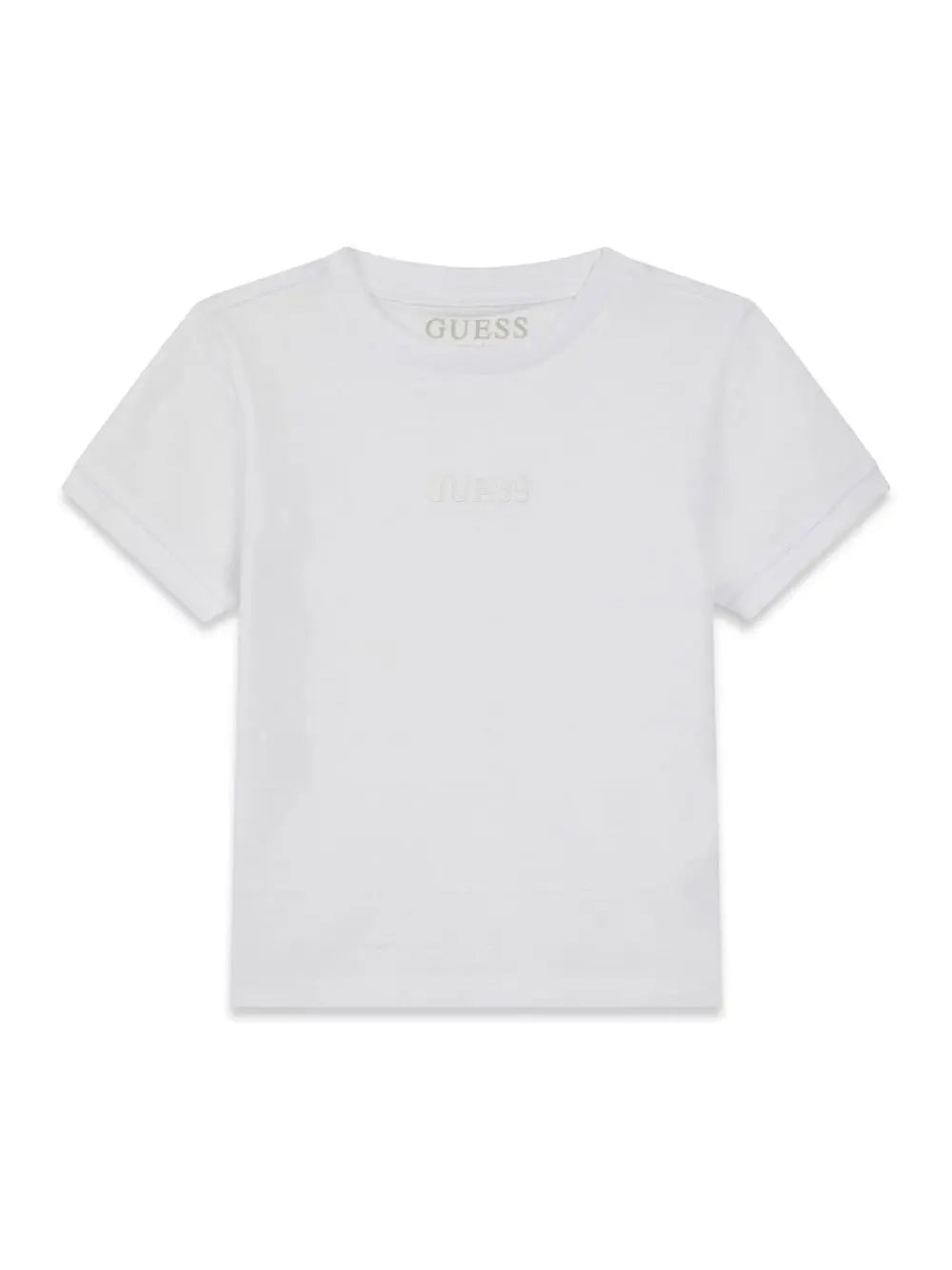 T-shirt Guess GMT DYE JACQ JERSEY Bambino - Bianco