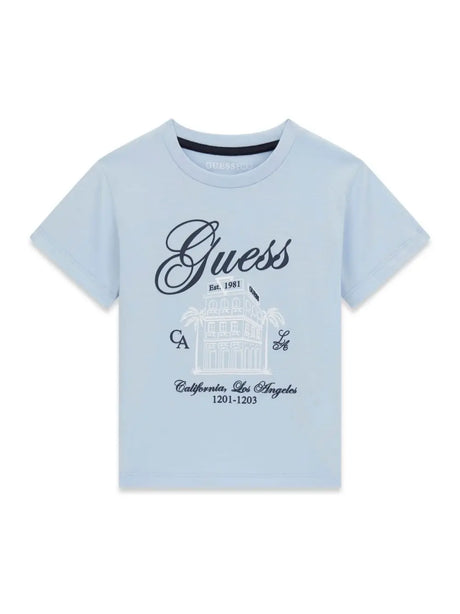 T-shirt Guess con logo stampato Bambino - Celeste