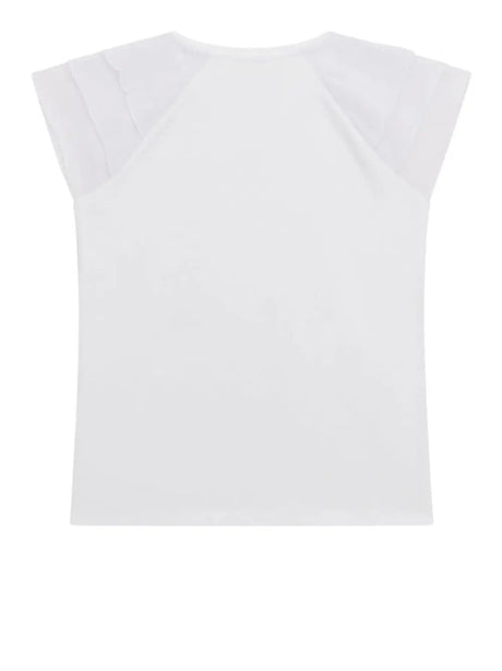 T-shirt Guess jr Bambina - Bianco