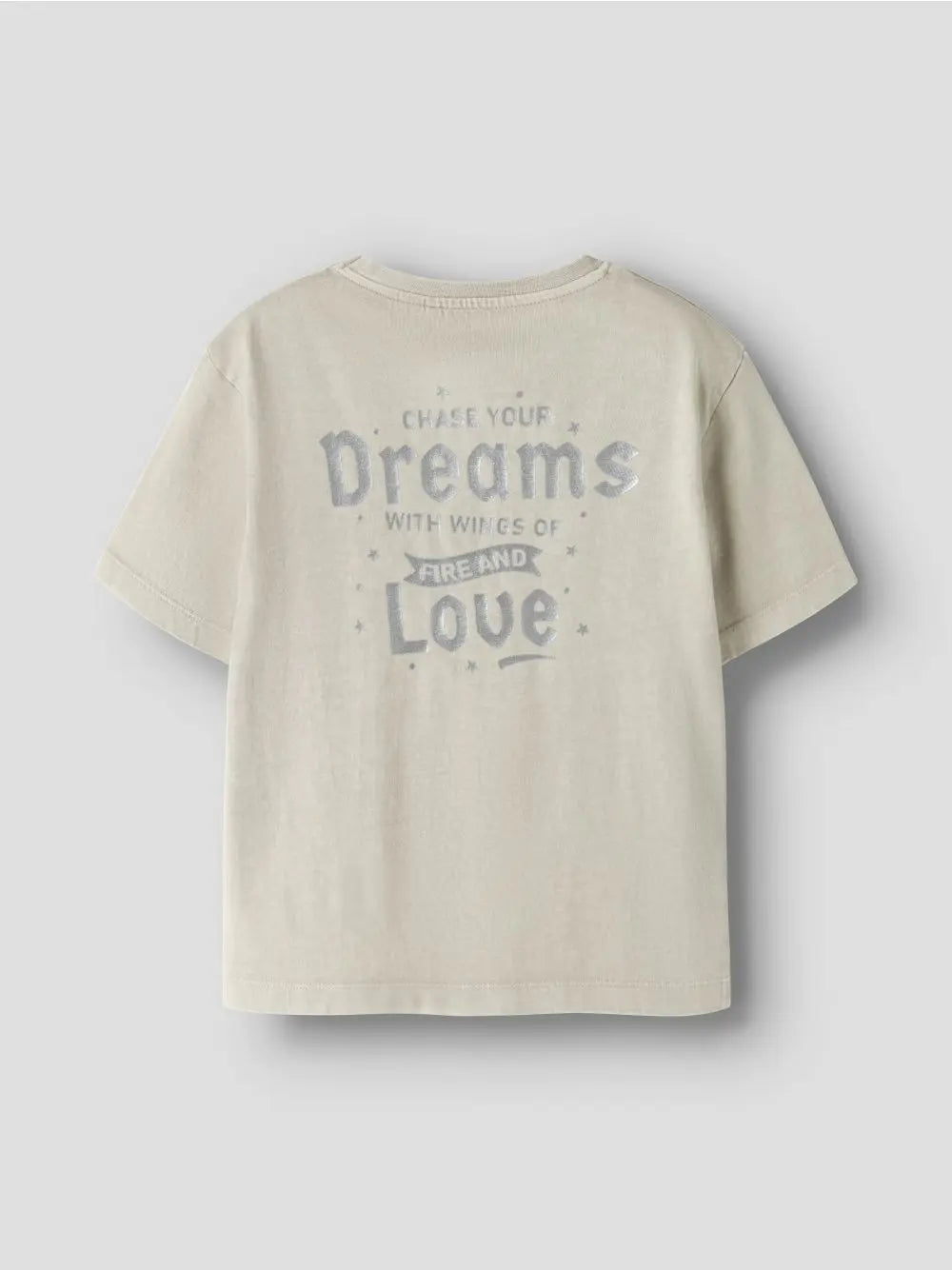 T-shirt Name It BJANTA SS NREG BOX Bambina - Beige