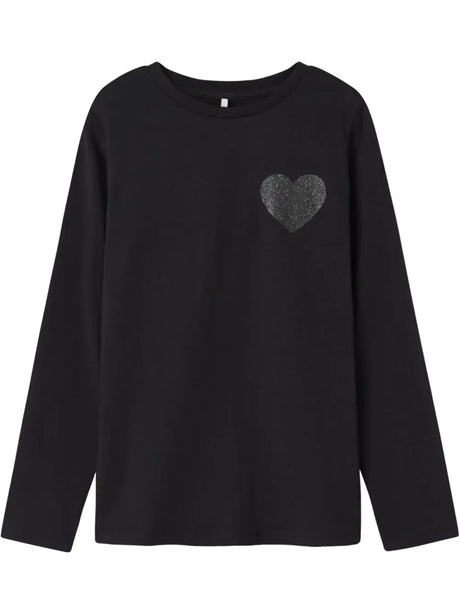 T-shirt Name It Bambina - Nero