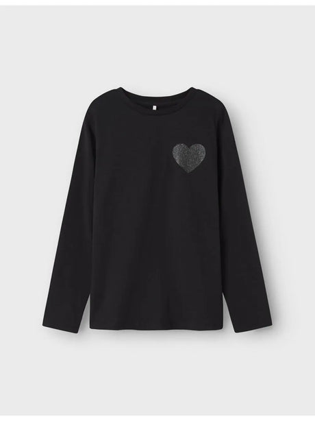 T-shirt Name It Bambina - Nero