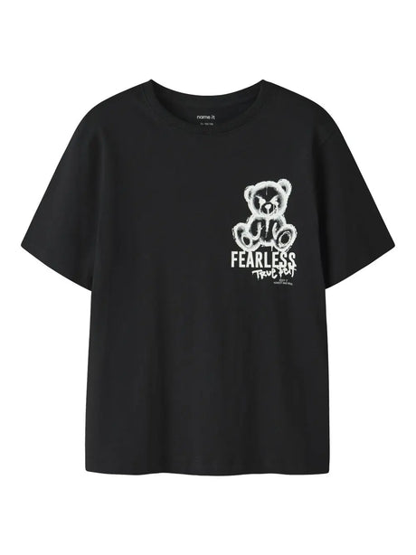 T-shirt Name It DIPO SS NREG BOX Bambino - Nero