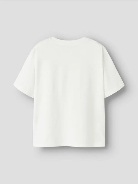 T-shirt Name It DYBA ROLLINGS SS NREG BOX UNV Bambina - Bianco