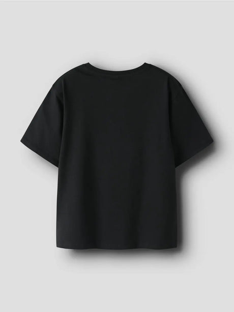 T-shirt Name It DYBA ROLLINGS SS NREG BOX UNV Bambina - Nero