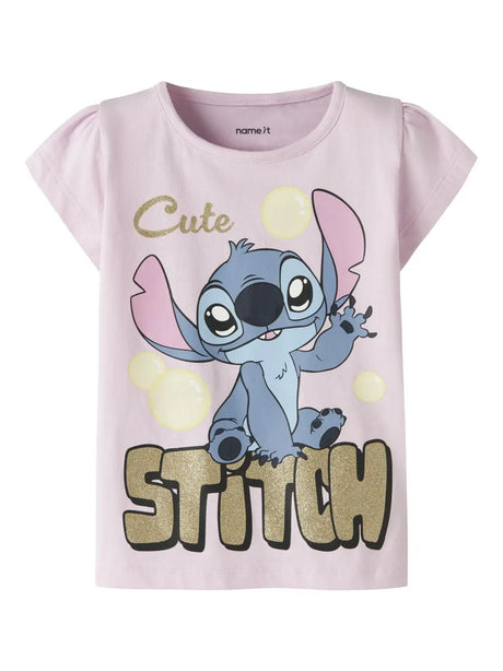 T-shirt Name It FUBA STITCH SS BOX NOOS WDI Bambina - Rosa