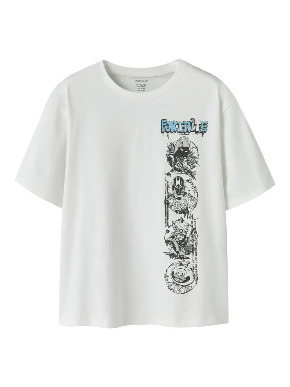 T-shirt Name It MOD FORTNITE SS NREG BOX NOOS BFU Bambino - Bianco