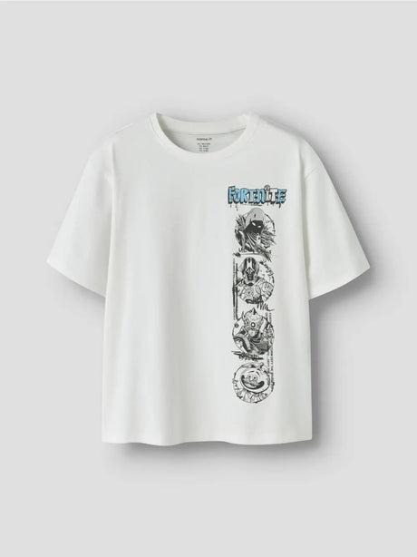 T-shirt Name It MOD FORTNITE SS NREG BOX NOOS BFU Bambino - Bianco
