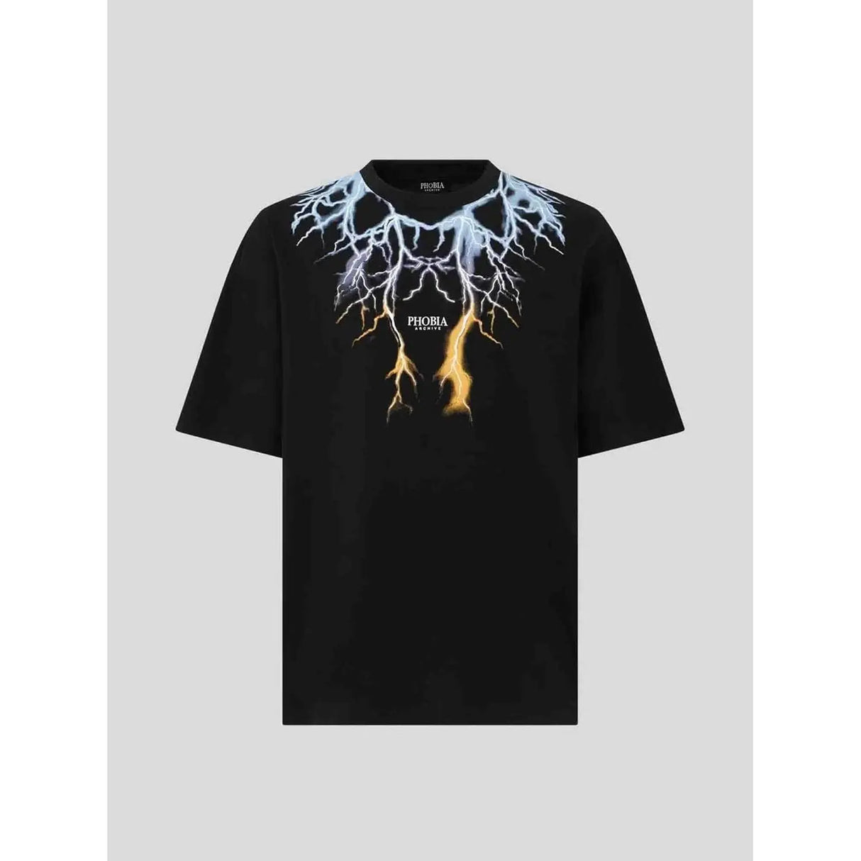 T-shirt PHOBIA Uomo LIGHTNING PRINT Nero