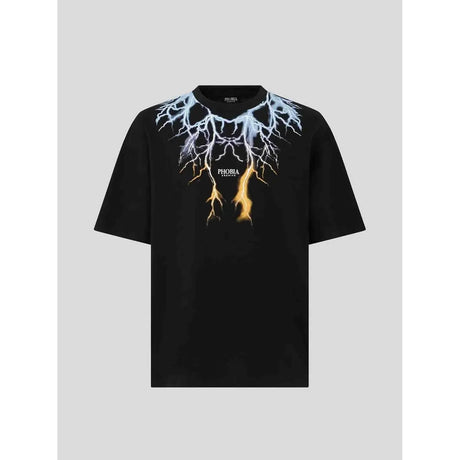 T-shirt PHOBIA Uomo LIGHTNING PRINT Nero
