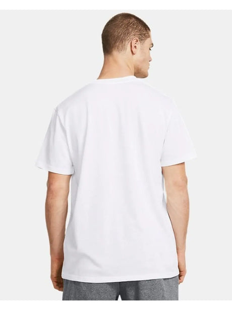 T-shirt Sportiva Under Armour UA Heavyweight Armour Label Uomo - Bianco