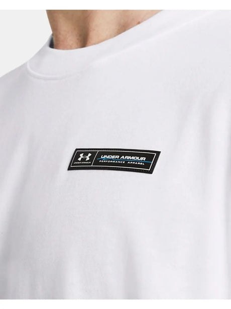 T-shirt Sportiva Under Armour UA Heavyweight Armour Label Uomo - Bianco