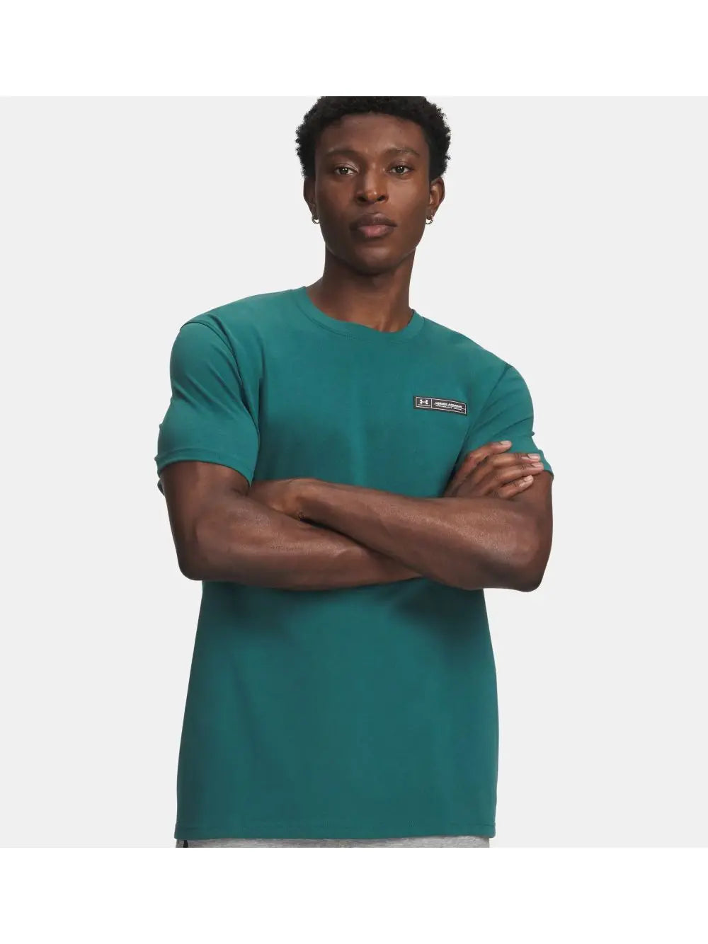 T-shirt Sportiva Under Armour UA Heavyweight Armour Label Uomo - Verde