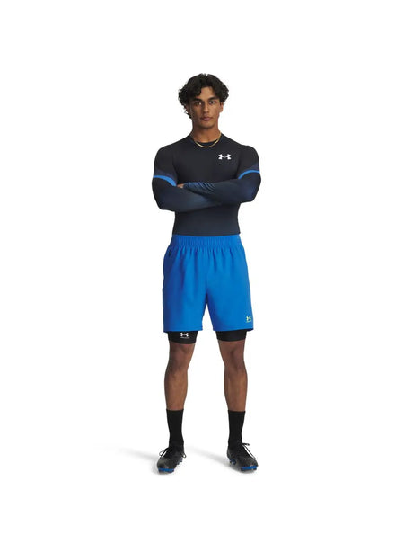 T-shirt Under Armour HEATGEAR SUB CREW LS Uomo - Blu