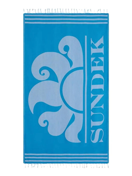 Telo Mare Sundek Unisex Key Jacquard Fouta Celeste Sundek  Angolo dello Sport