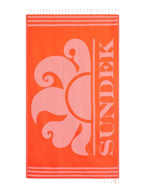 Telo Mare Sundek Unisex Key Jacquard Fouta Rosa Sundek  Angolo dello Sport