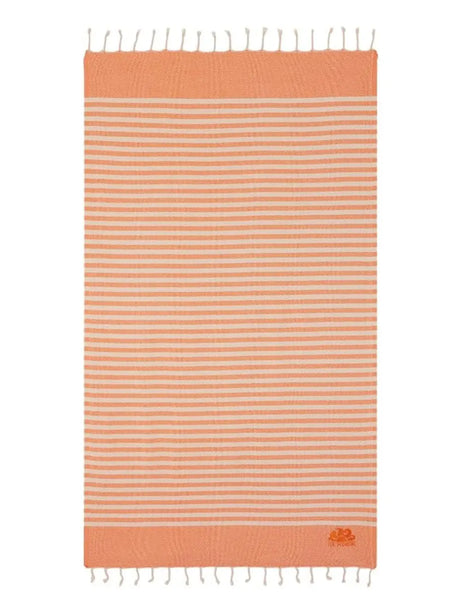 Telo Mare Sundek Unisex Parana Jacquard Honeycomb Fouta Arancione Sundek  Angolo dello Sport