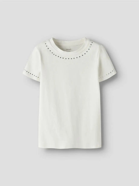 Top Name It TOLIA SS SLIM Bambina - Bianco