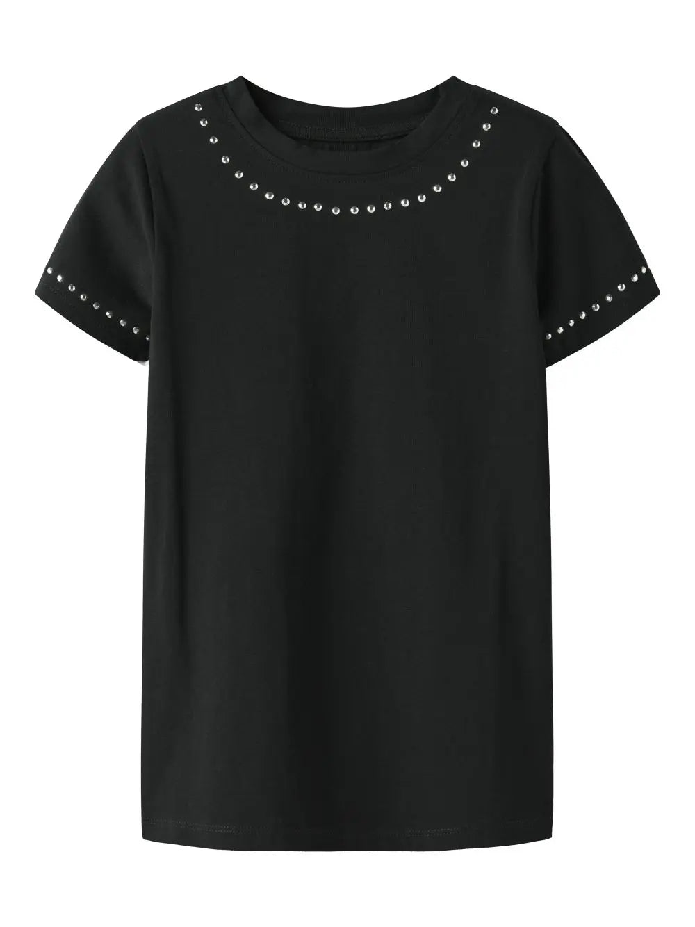 Top Name It TOLIA SS SLIM Bambina - Nero