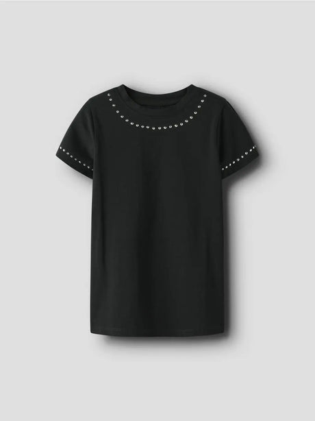 Top Name It TOLIA SS SLIM Bambina - Nero
