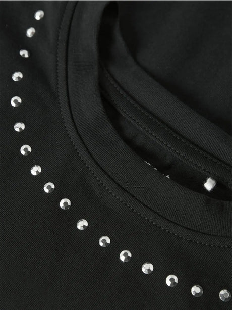 Top Name It TOLIA SS SLIM Bambina - Nero