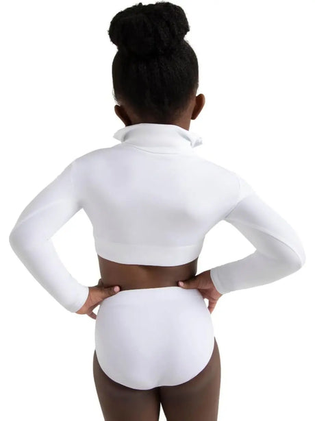 Top Sportivo Capezio piroutte leather Bambina - Bianco