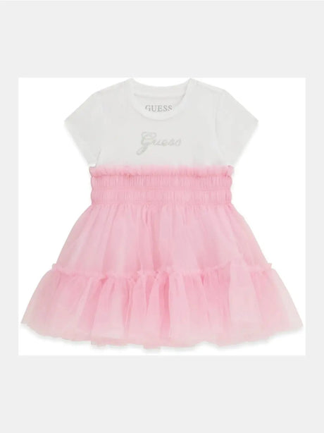 Vestito Guess MIXED FABRIC Bambina - Rosa