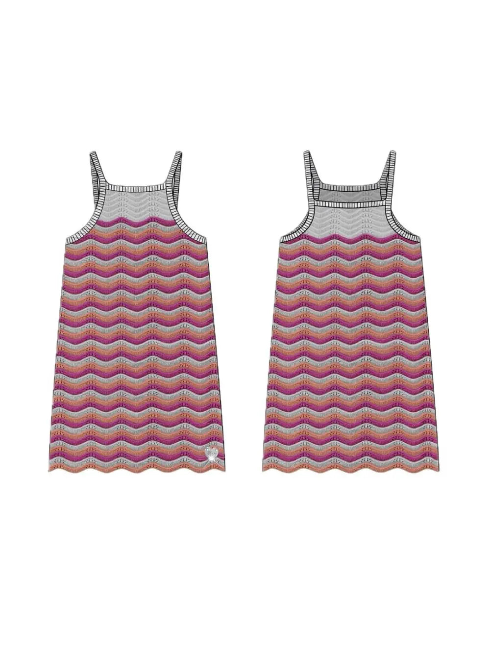 Vestito Guess mini all'uncinetto Bambina - Multicolore