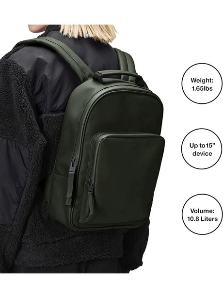 Zaino Rains BOOK DAYPACK Unisex - Verde
