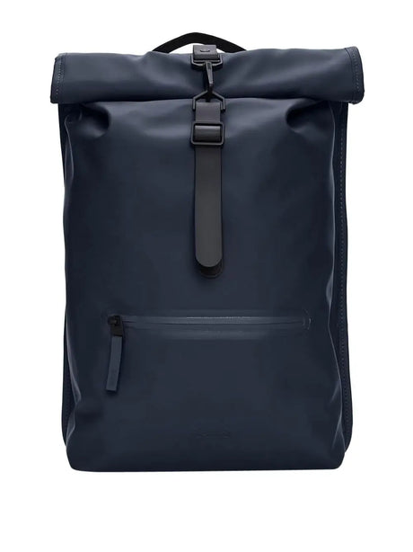 Zaino Rains Unisex Rolltop Rucksack Navy Rains  Angolo dello Sport