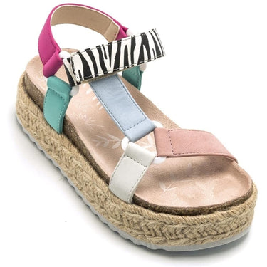 Sandalo MTNG Bambina 48518 WHITE ROSA AZUL CLARO Multicolore