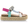 Sandalo MTNG Bambina 48518 WHITE ROSA AZUL CLARO Multicolore