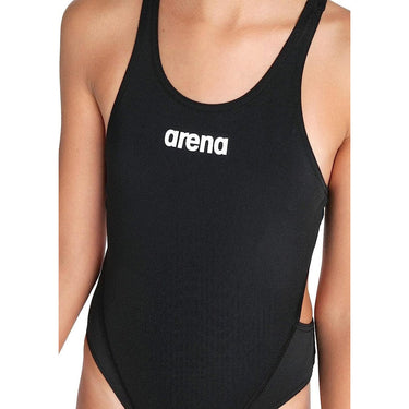 Costume Sportivo ARENA Bambina team swimsuit swim tech solid Bianco e Nero