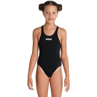 Sports Costume ARENA Girl team swimsuit swim tech solid Black
