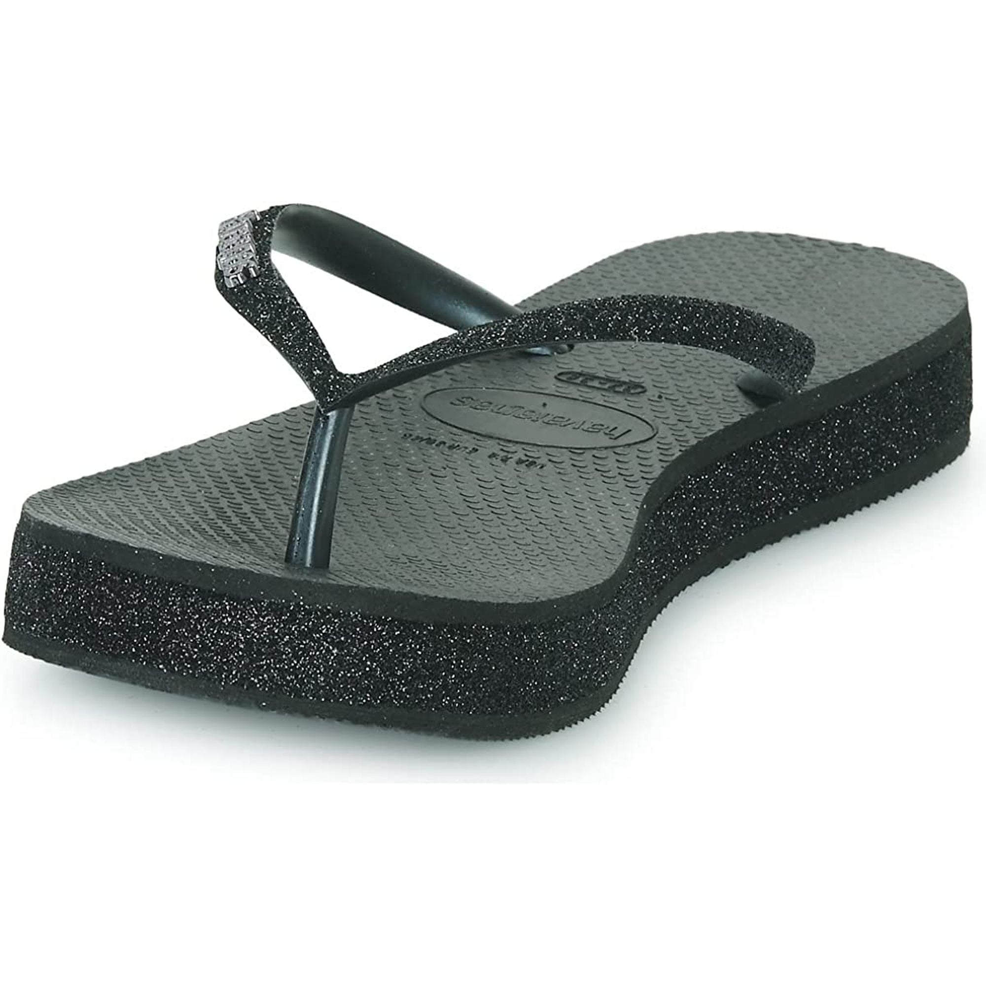 Infradito HAVAIANAS Donna SLIM FLATFORM SPARKLE Nero