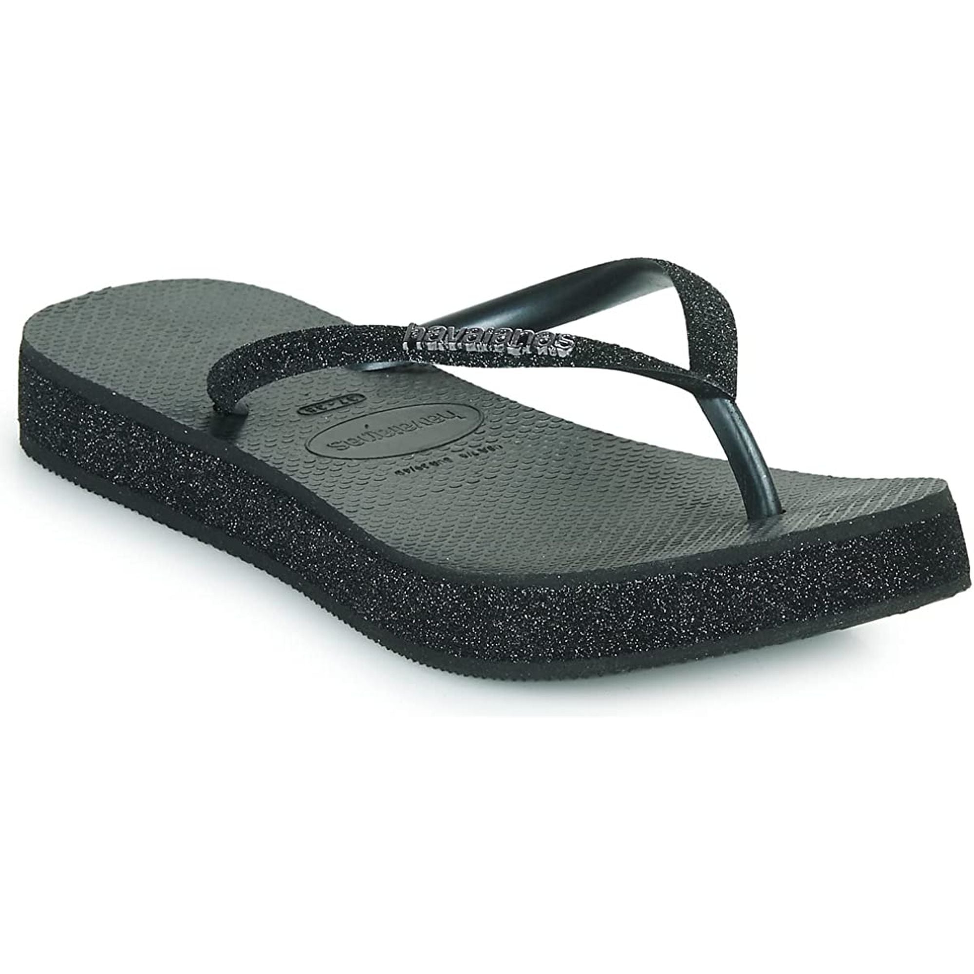 Infradito HAVAIANAS Donna SLIM FLATFORM SPARKLE Nero