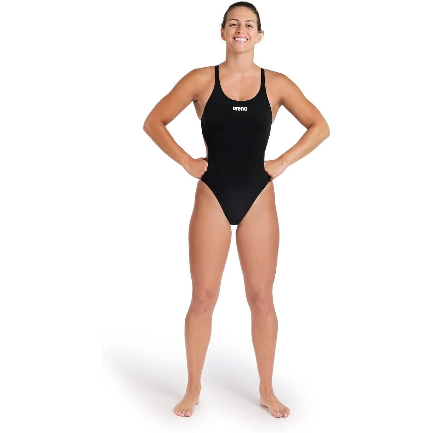 Costume Sportivo ARENA Donna team swimsuit swim tech Nero